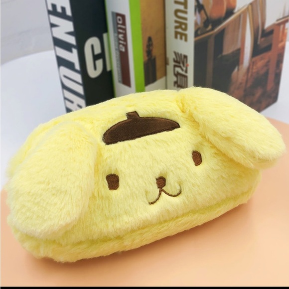 Sanrio Pompompurin Yellow Plush Pencil Case - Picture 1 of 3